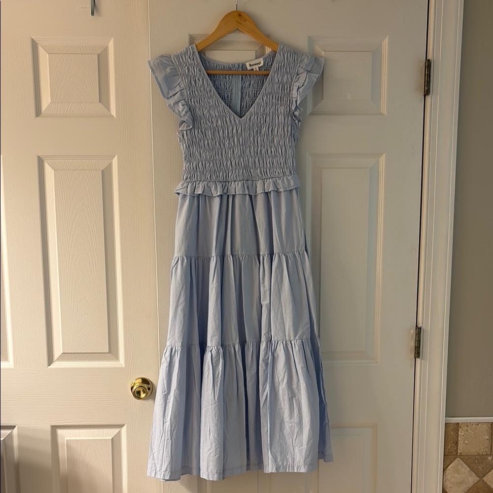 Pinkblush maternity blue maxi dress